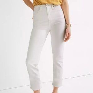 Madewell Classic Straight Jeans High Rise White size 33